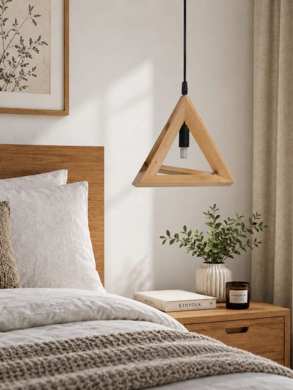 The Eon Prism Hanging Light | Triangle Wooden Pendant Light