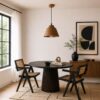 Amber Glow Wooden Pendant Lamp – Handcrafted Pine Wood Hanging Light for Warm Modern Interiors