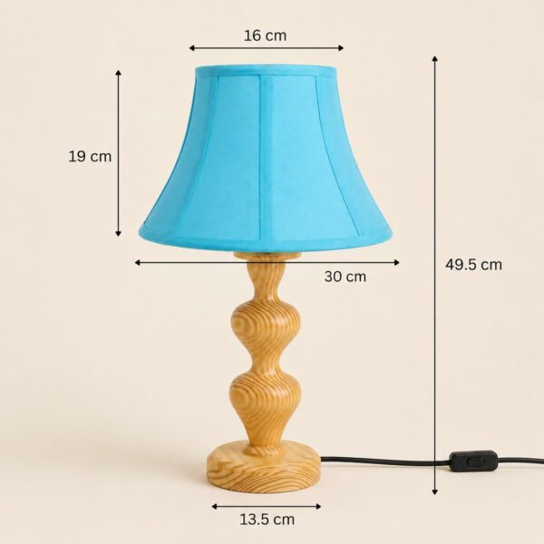 3. Decorative wooden table lamp for living room interiors