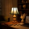 5 Contemporary wooden table lamp with ambient lighting