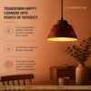 Amber Glow Wooden Pendant Lamp – Handcrafted Pine Wood Hanging Light for Warm Modern Interiors