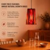 Artisan wooden wall light for living room décor