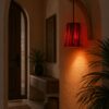 Contemporary wall pendant lighting with natural wood finish