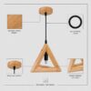 Minimalist wooden ceiling lamp with open-frame design Minimalist wooden ceiling lamp with open-frame design