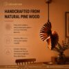 Contemporary handcrafted wooden hanging light fixture
