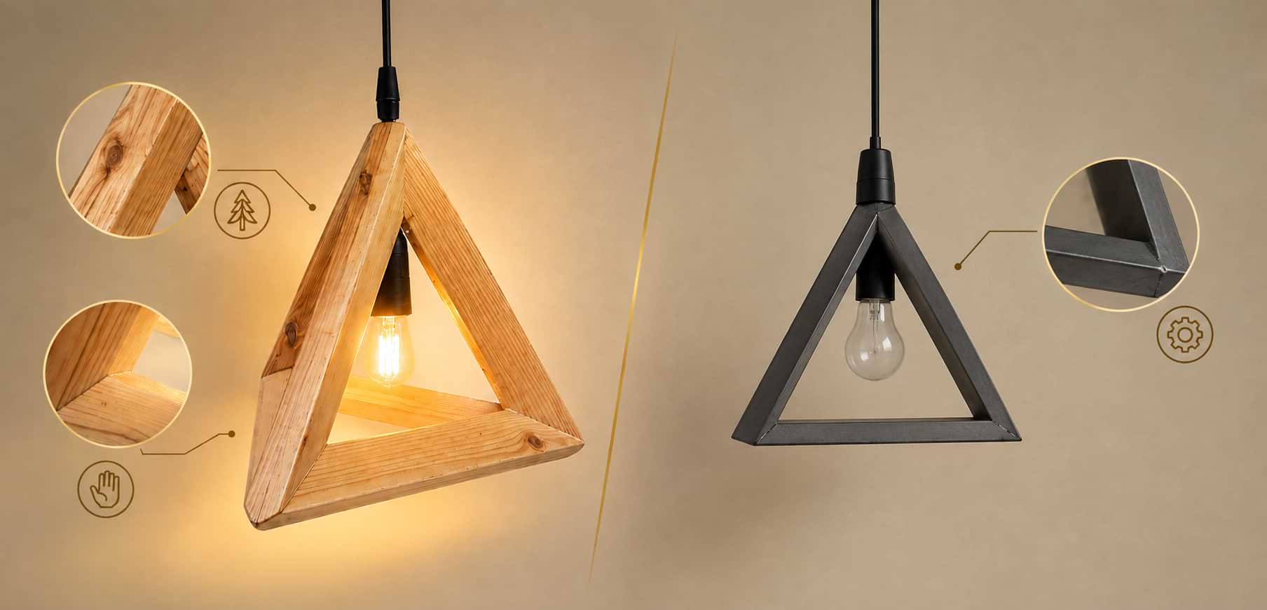 difference between ordinary lighting and handcrafted lighting